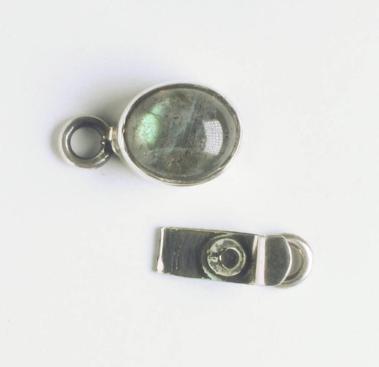 Single Strand Box Clasp - Sterling - 23x10mm