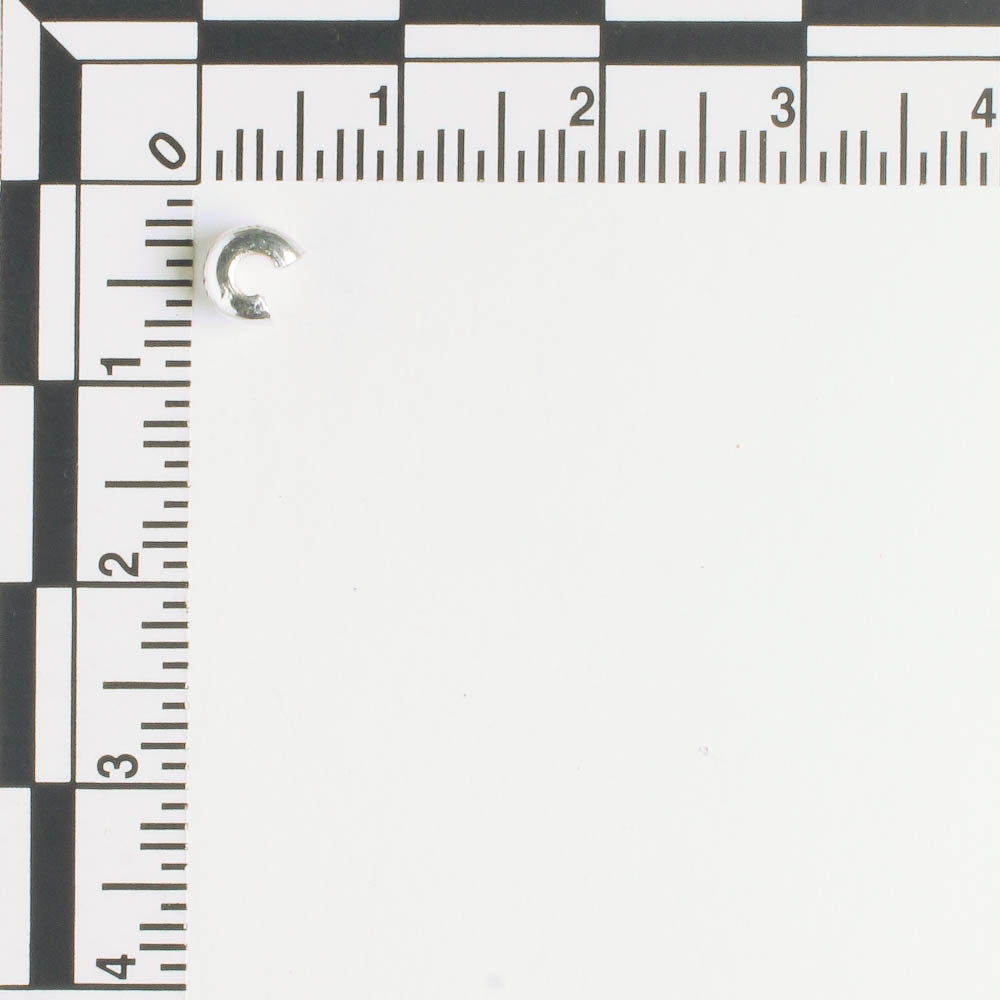 Crimp Cover Silver - qty 20