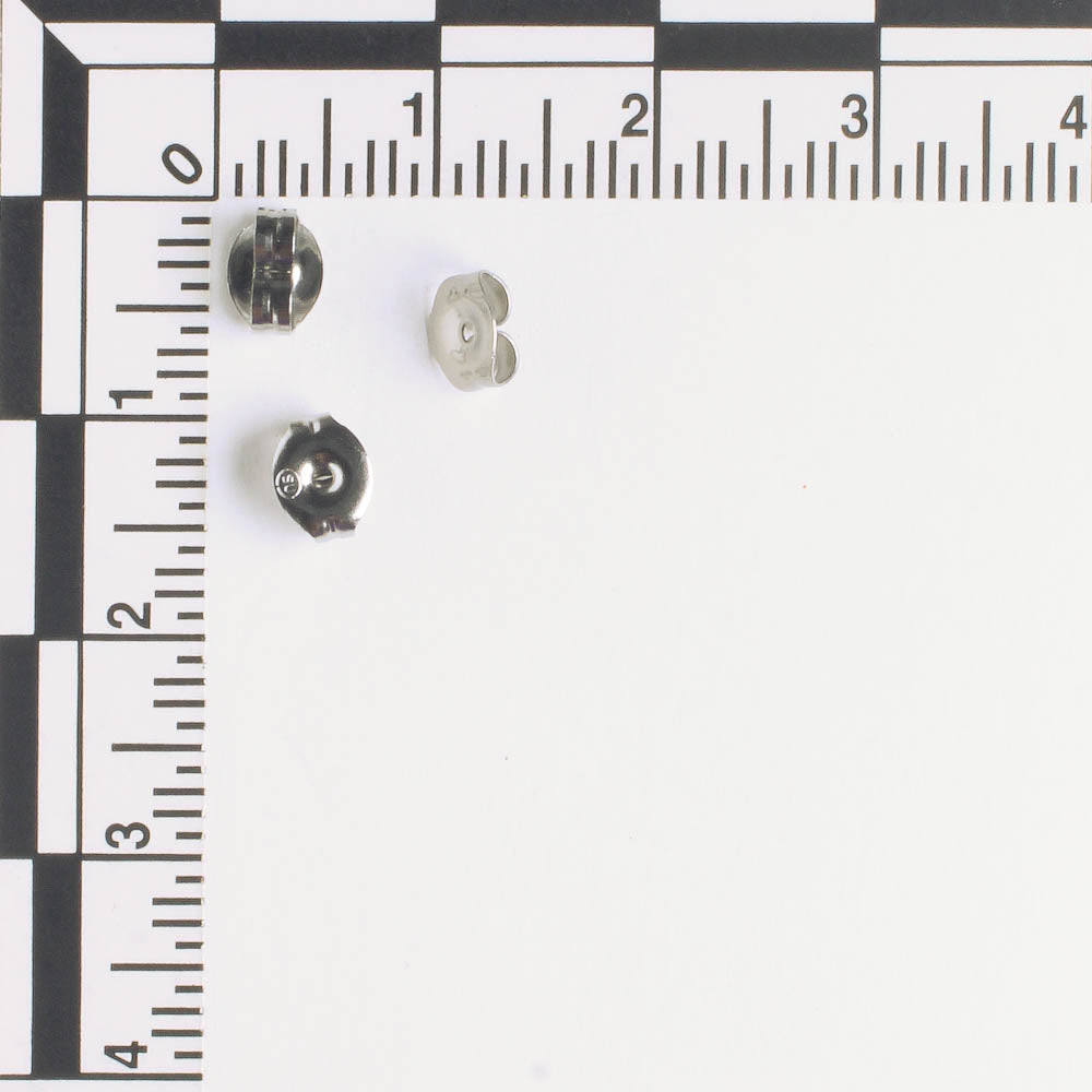 Earring Back, Stainless - 5 Pair