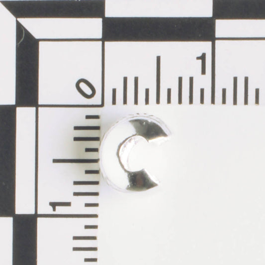 Crimp Cover Silver - qty 20