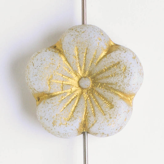 21mm Hibiscus Flower - Eched AB - each