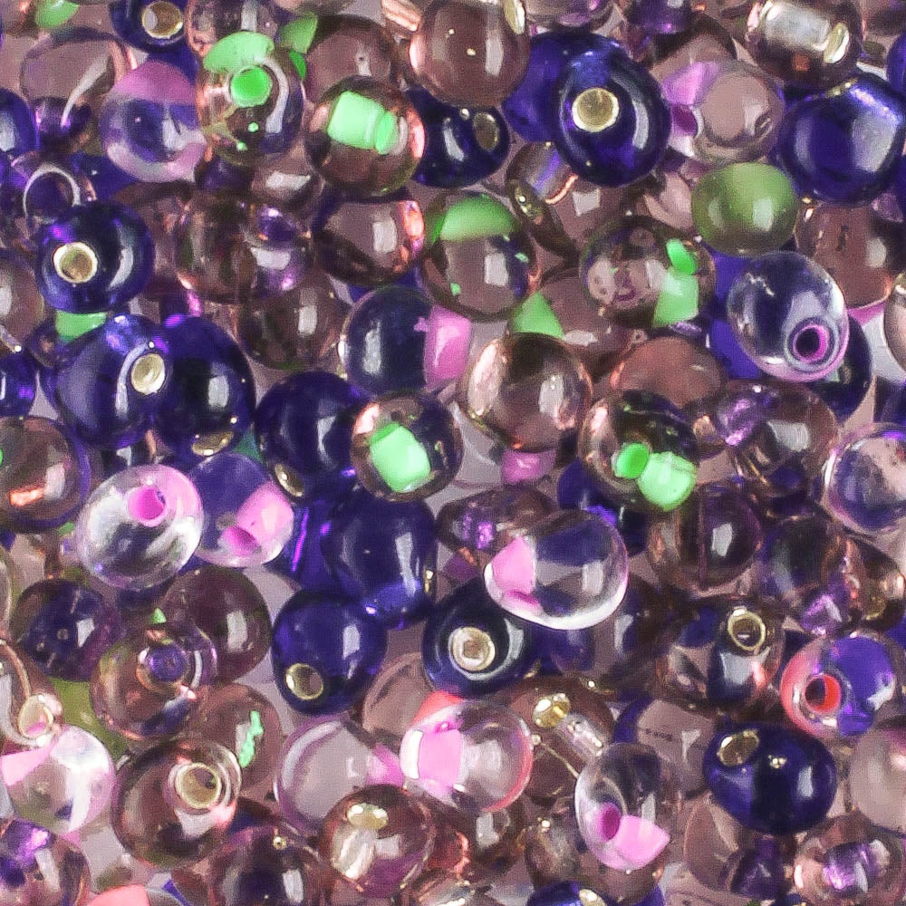Fringe Bead, Purple Mix - 10 grams