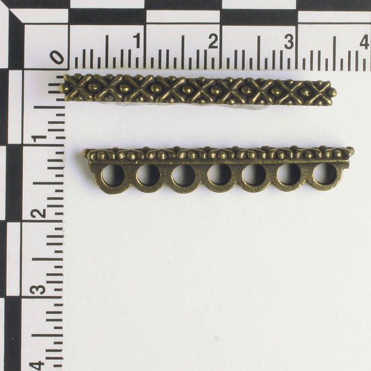7 Strand Spacer Bar - Brass