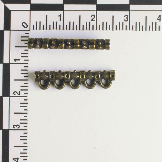 5 Strand Spacer Bar - Brass