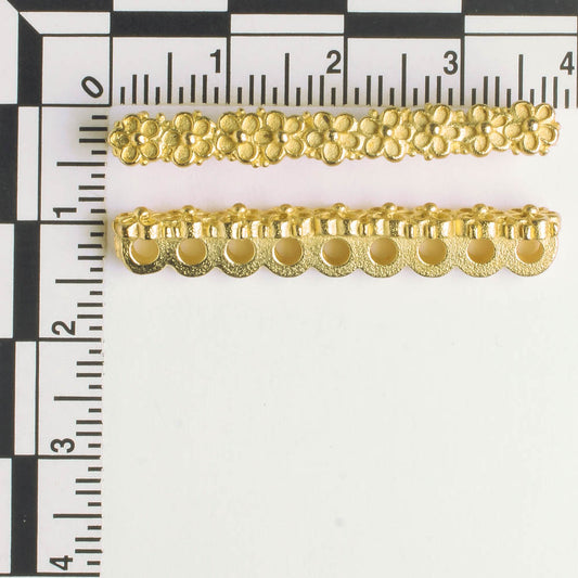 9 Strand Spacer Bar - Gold