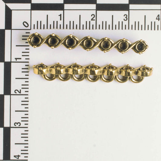 7 Strand Spacer Bar - Gold