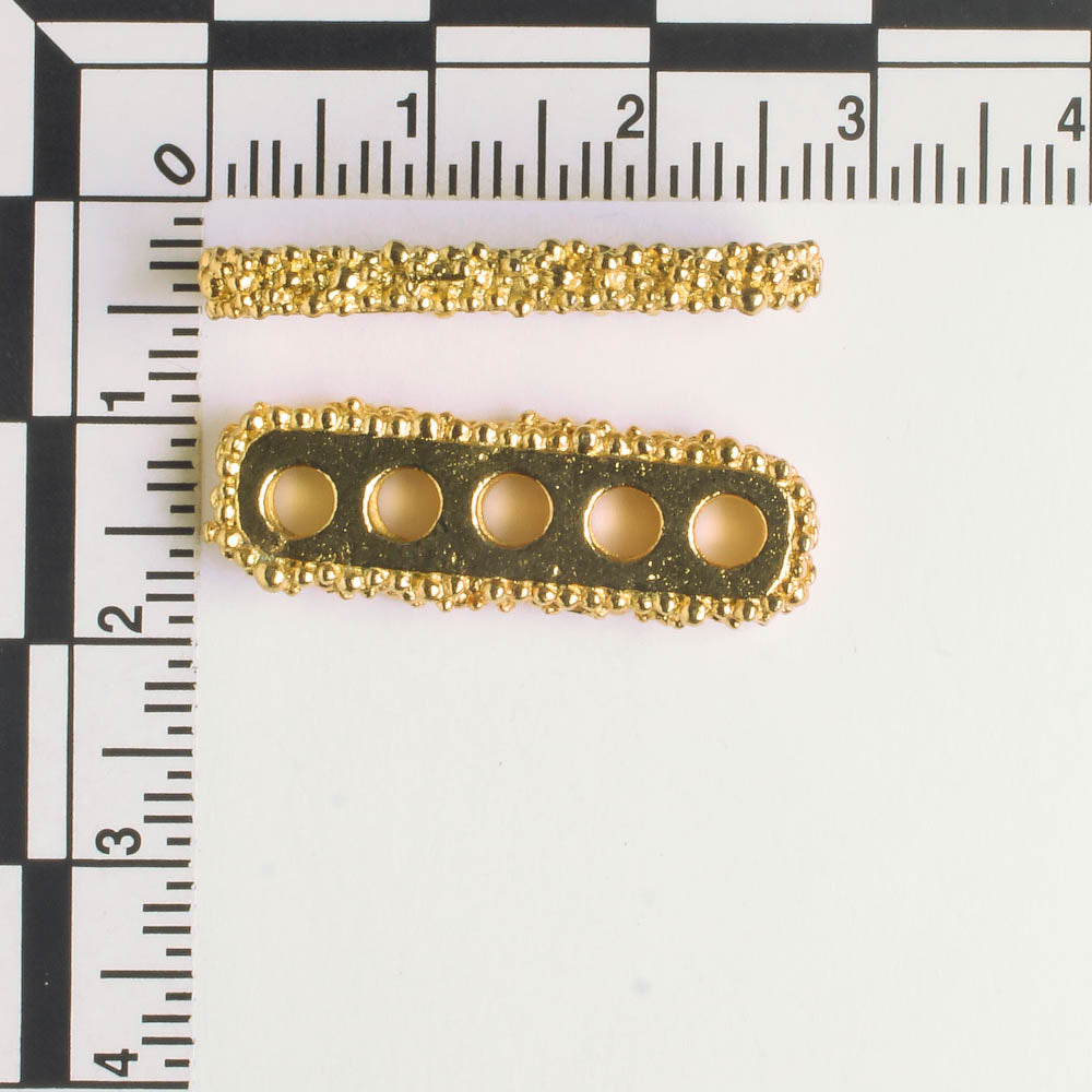 5 Strand Spacer Bar - Gold