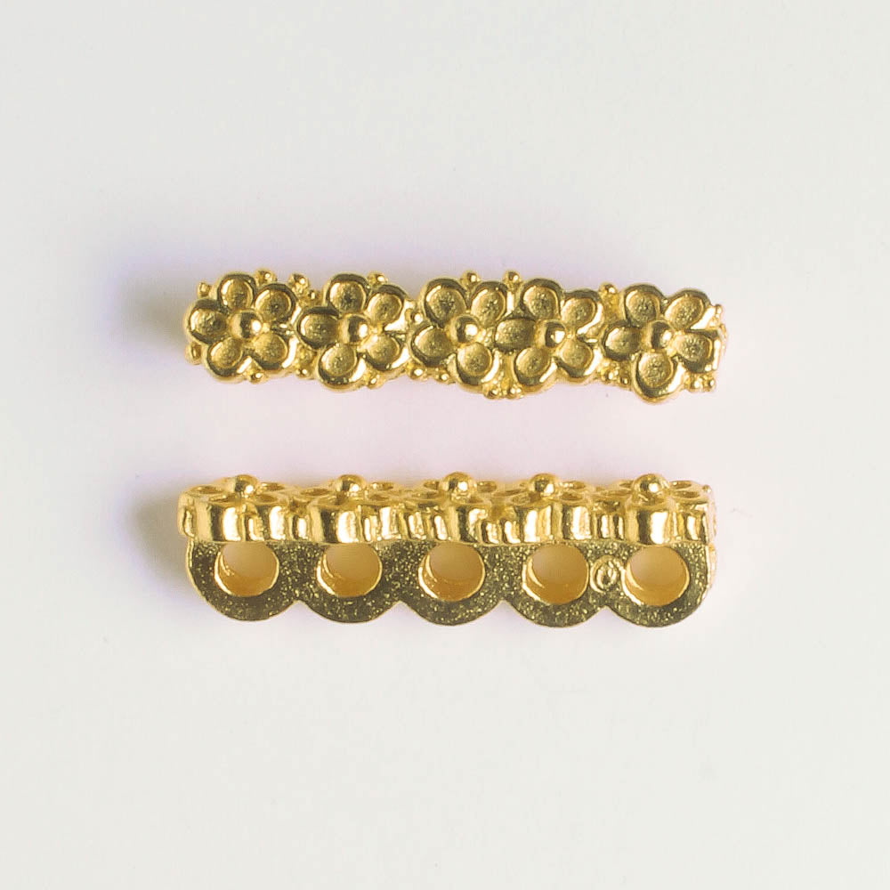 5 Strand Spacer Bar - Gold – Jennifer Wiles Studio