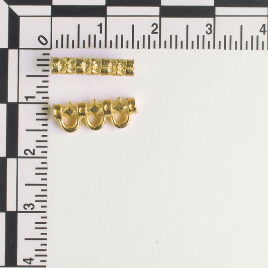 3 Strand Spacer Bar - Gold