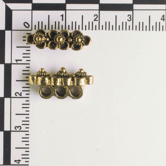 3 Strand Spacer Bar - Gold