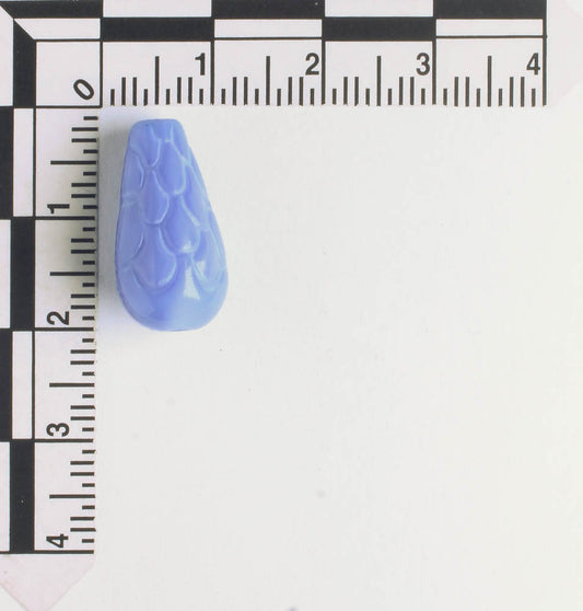 Textured Drop Bead - Light Blue