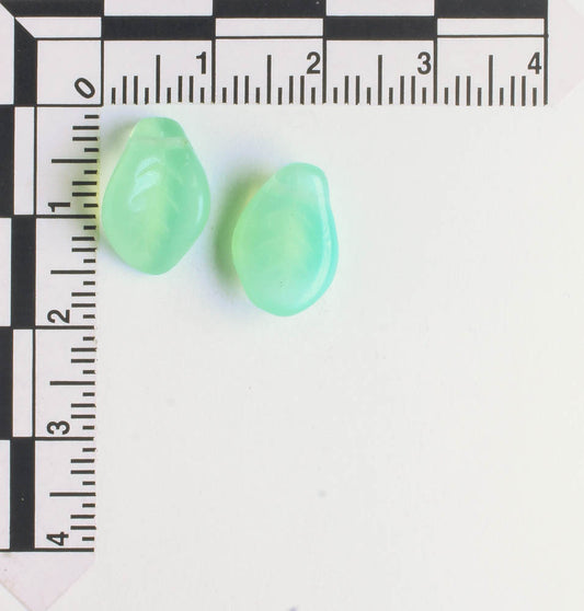 Leaf Bead - Milky Green