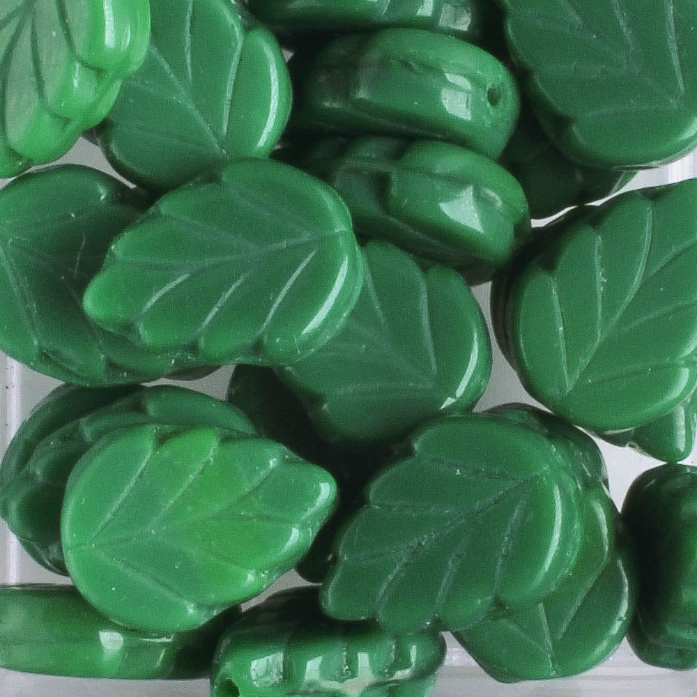 Leaf Bead - Pine Green