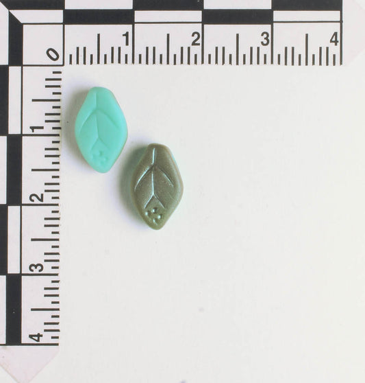 Leaf Bead - Turquoise/Green