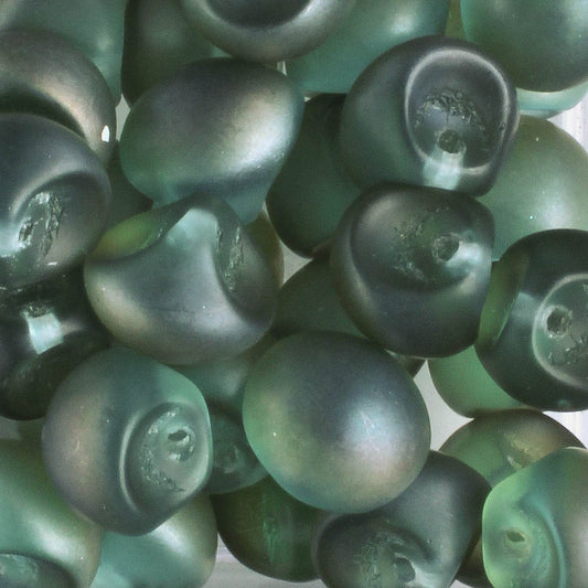 Mushroom Button Bead - Matte Green
