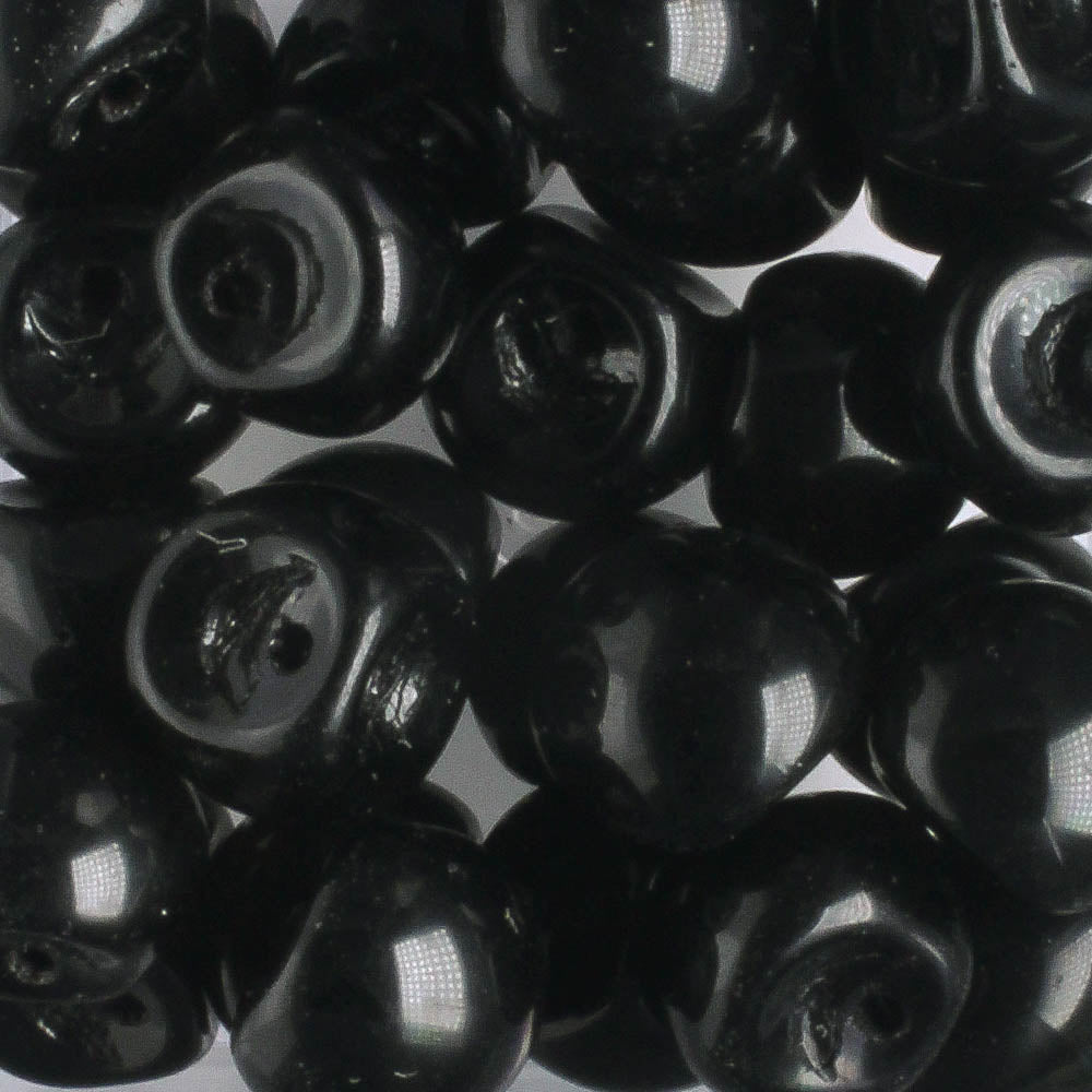 Mushroom Button Bead - Black