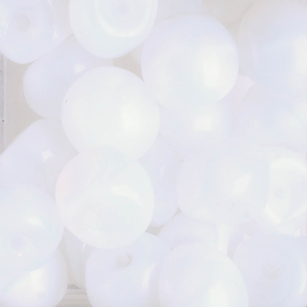 Mushroom Button Bead - White Opal