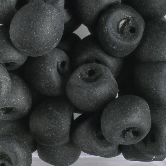 Mushroom Button Bead - Matte Black