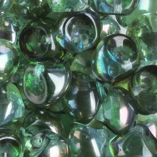 Mushroom Button Bead - Green AB