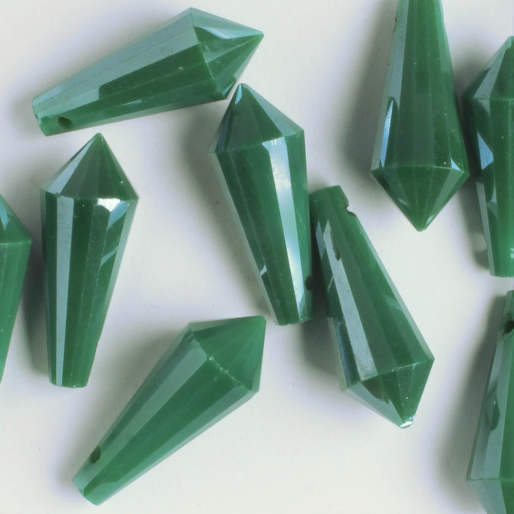Crystal Drop Bead - Emerald Green
