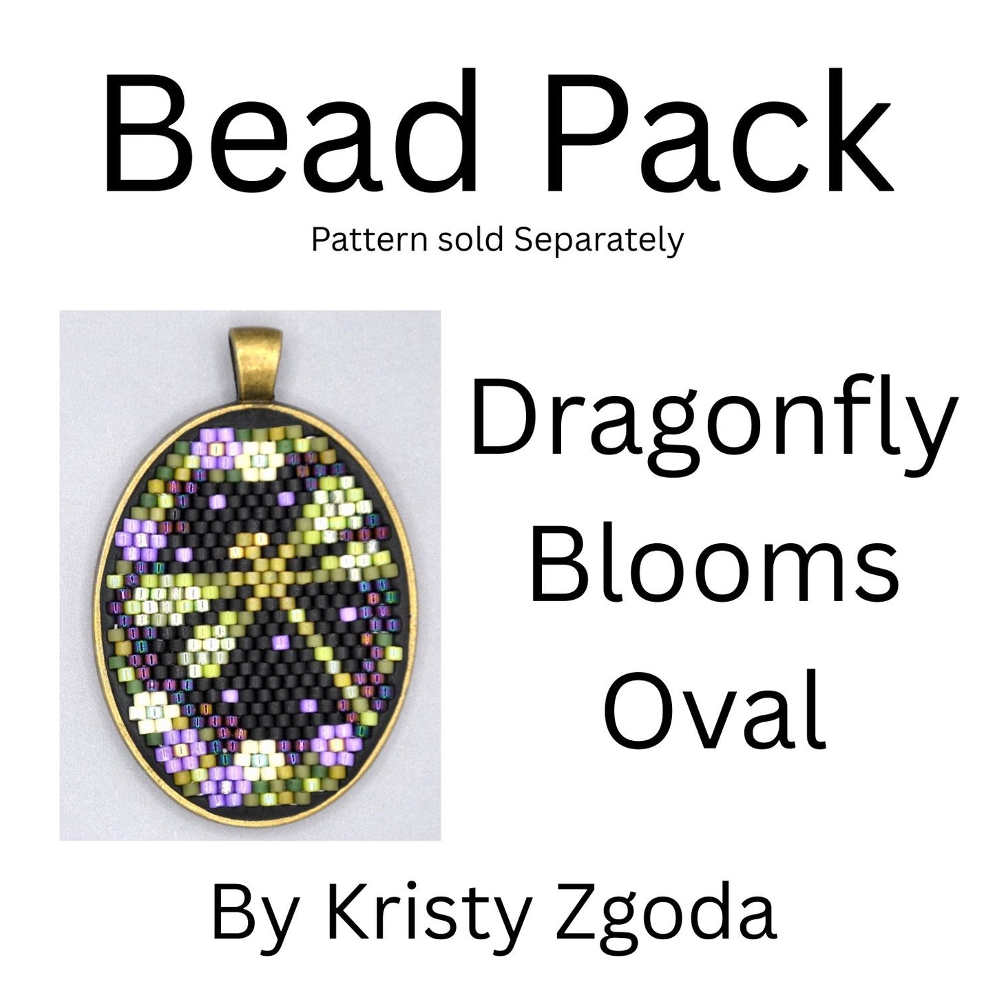Dragonfly Blooms Oval Bead Pack