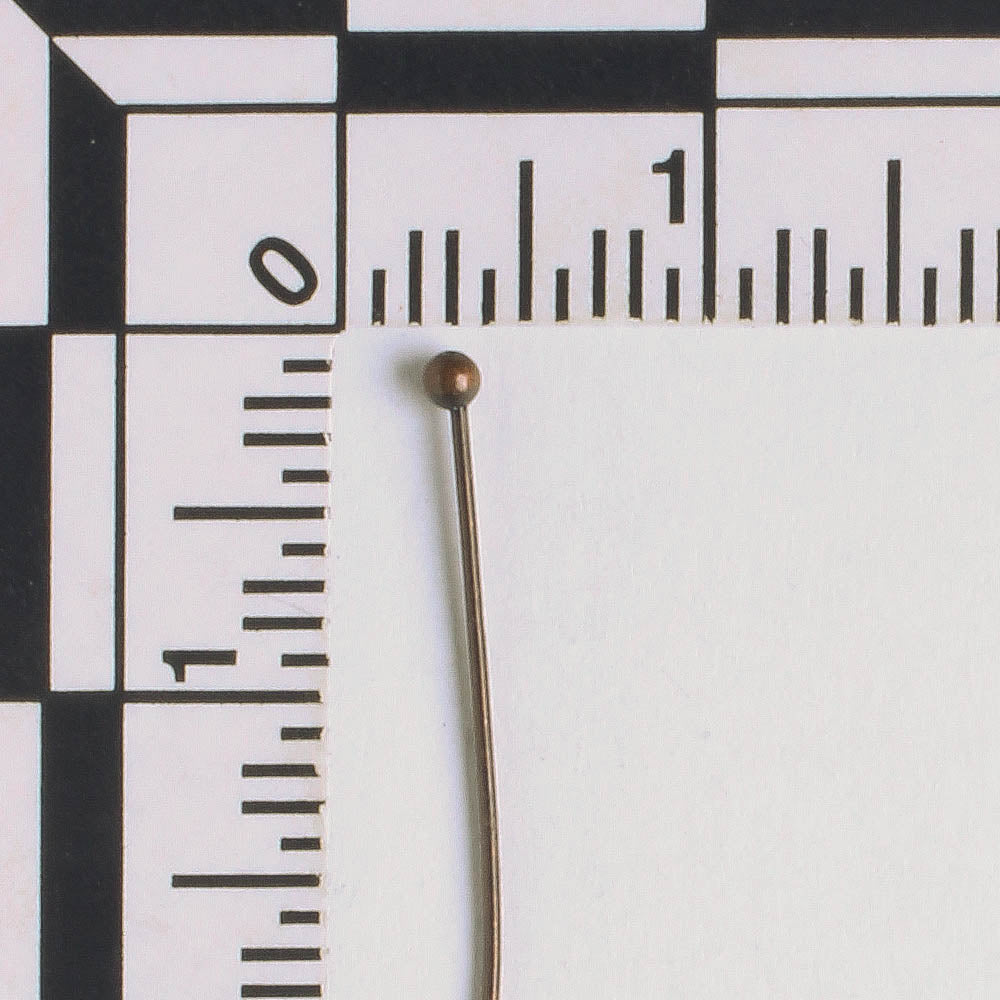 Ball Headpin, Antique Copper 1"