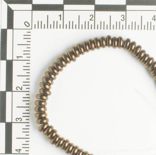 Bronze Czech Glass Spacers - 4" strand