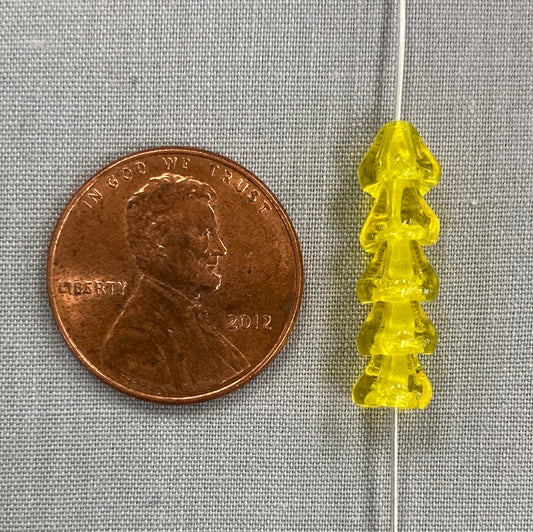 5x6mm Bell Flower - Yellow - qty 25