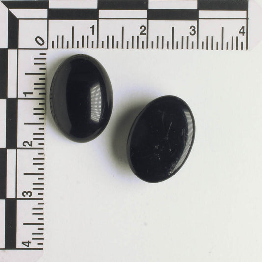 Cabochon Black Glass
