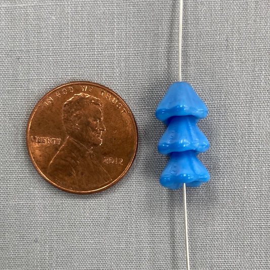 5x8mm Bell Flower - Blue - qty 25