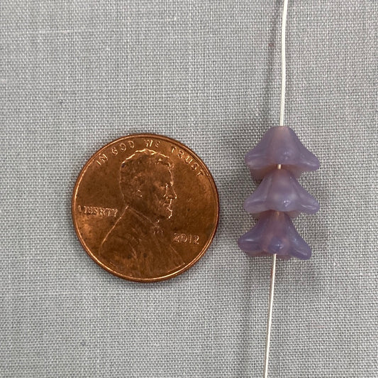 5x8mm Bell Flower - Milky Purple - qty 25