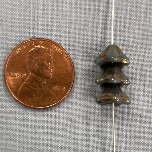 5x8mm Bell Flower - Bronze Luster - qty 25