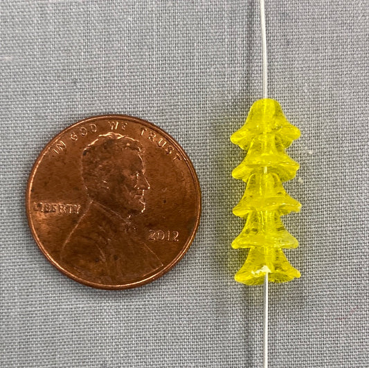 4x6mm Bell Flower - Yellow - qty 25