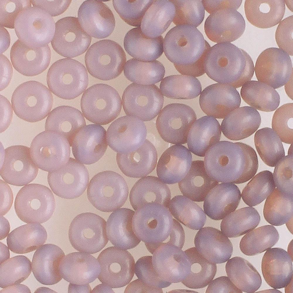 3mm Rondelle Milky Amethyst - 100 beads