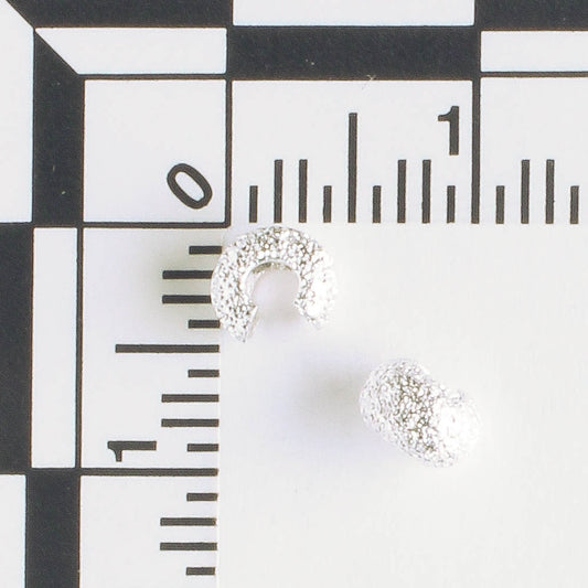 Crimp Cover 4mm Silver Stardust - qty 20