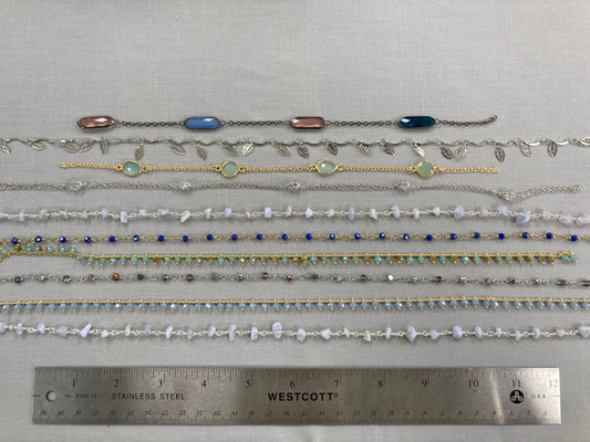 Assorted Chain - at least 8" long - 10 pieces