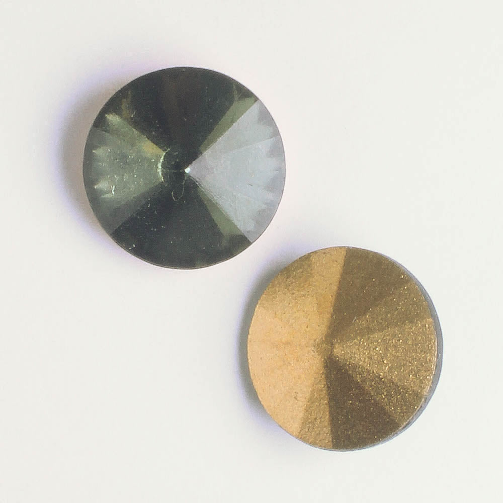 Rivoli 14mm Black Diamond - pair