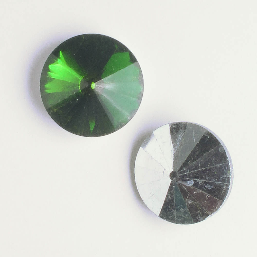 Rivoli 14mm Olivine - pair