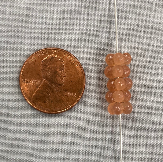 7mm Daisy Spacer- Apricot - qty 50