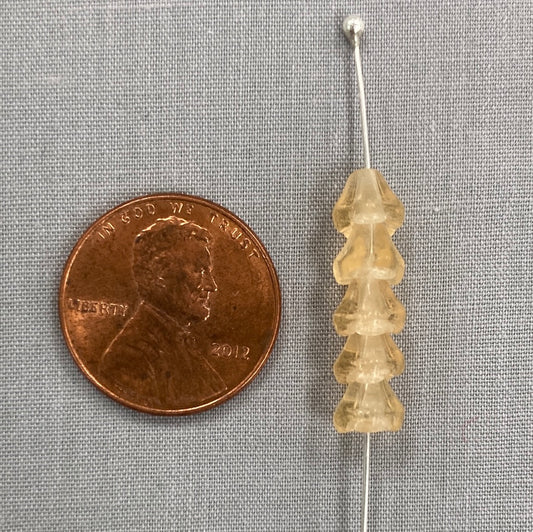 5x6mm Bell Flower - Apricot - qty 25