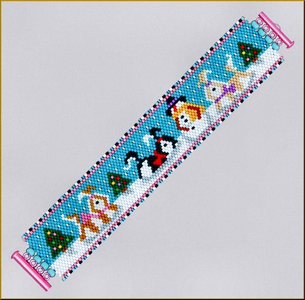A Shih Tzu Christmas Bracelet Pattern - PDF