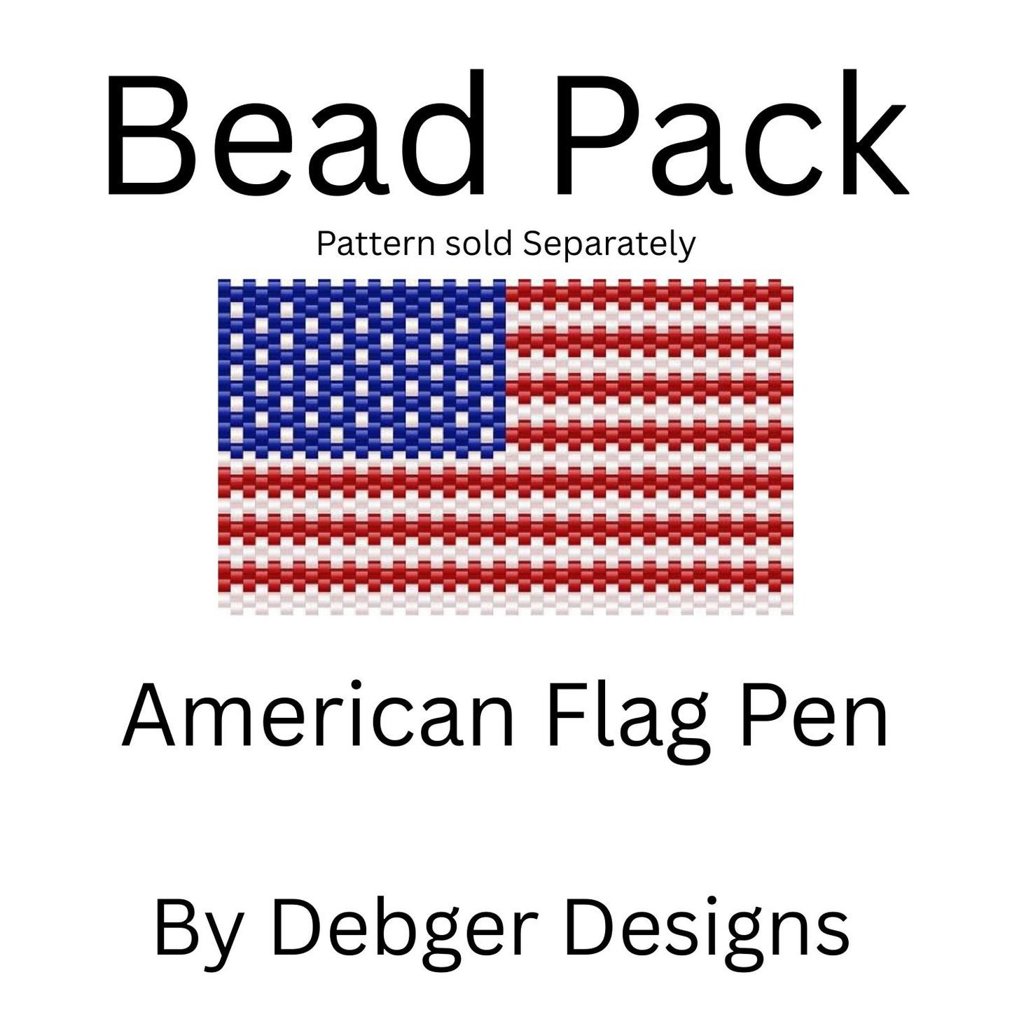 American Flag Pen Bead Pack