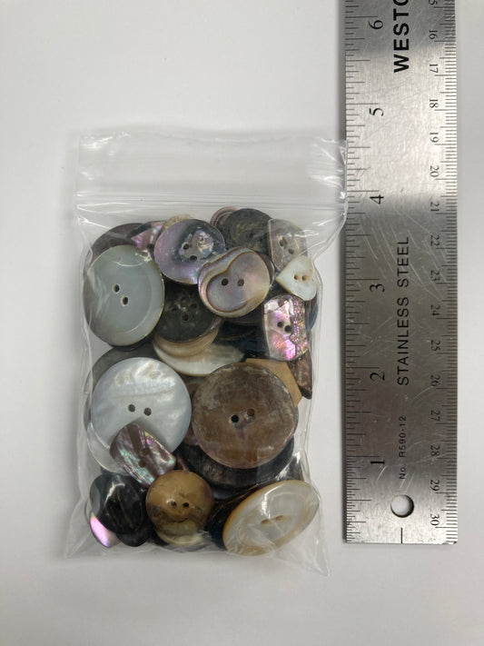 Button Assortment - Dark Mother of Pearl and Shell