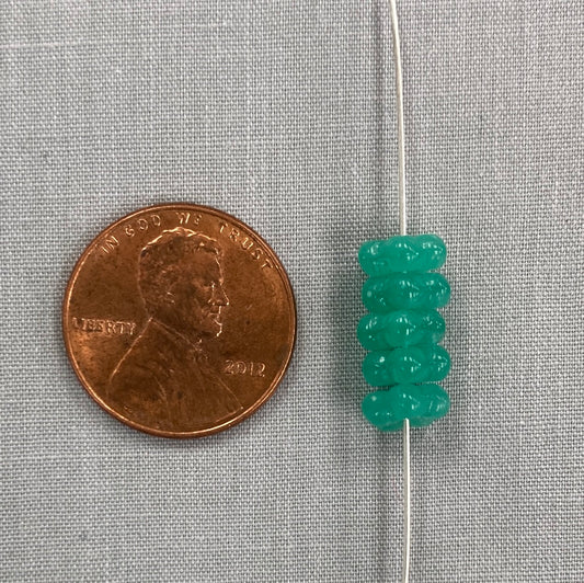 7mm Daisy Spacer- Milky Aqua - qty 50