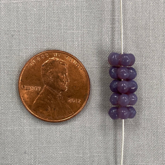 7mm Daisy Spacer- Milky Purple - qty 50