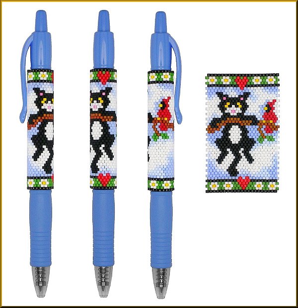 Black Cat out on a Limb Pen Wrap Pattern - PDF