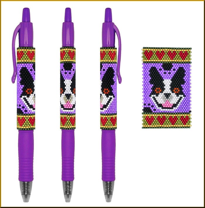 Boston Terrier Pen Wrap Pattern - PDF