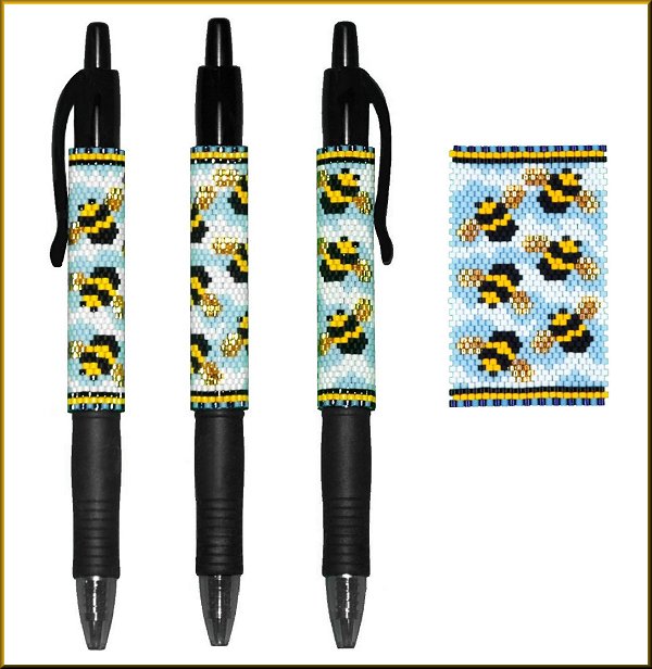 Busy Bees Pen Wrap Pattern - PDF
