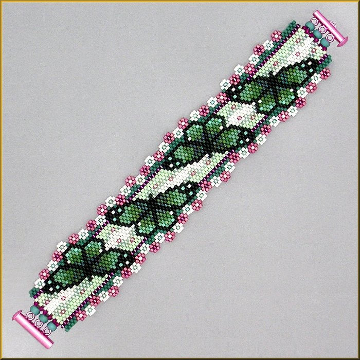Butterfly Posey Patch Bracelet Pattern - PDF