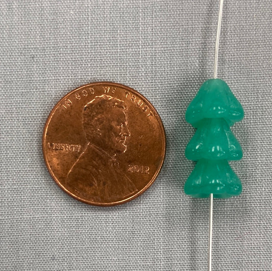 5x8mm Bell Flower - Milky Aqua - qty 25